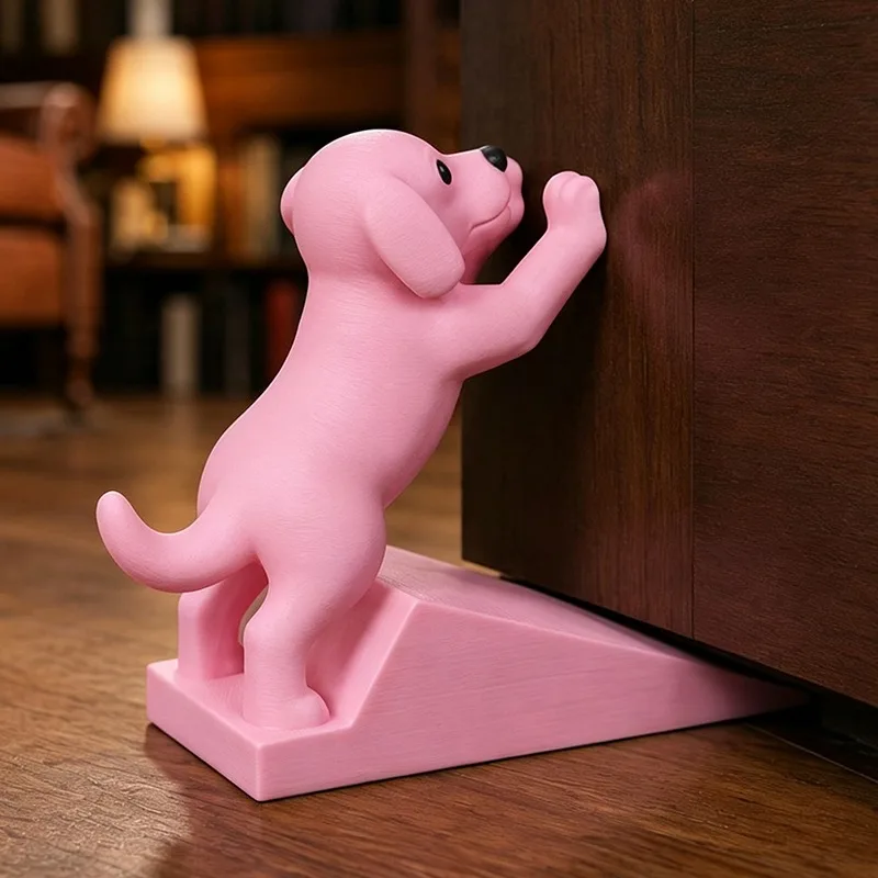 3D Printed Labrador Puppy Door Stop Wedge Anti Slip Floor Stopper for Home Office Decorative Cute Dog Figurine Desktop Ornament