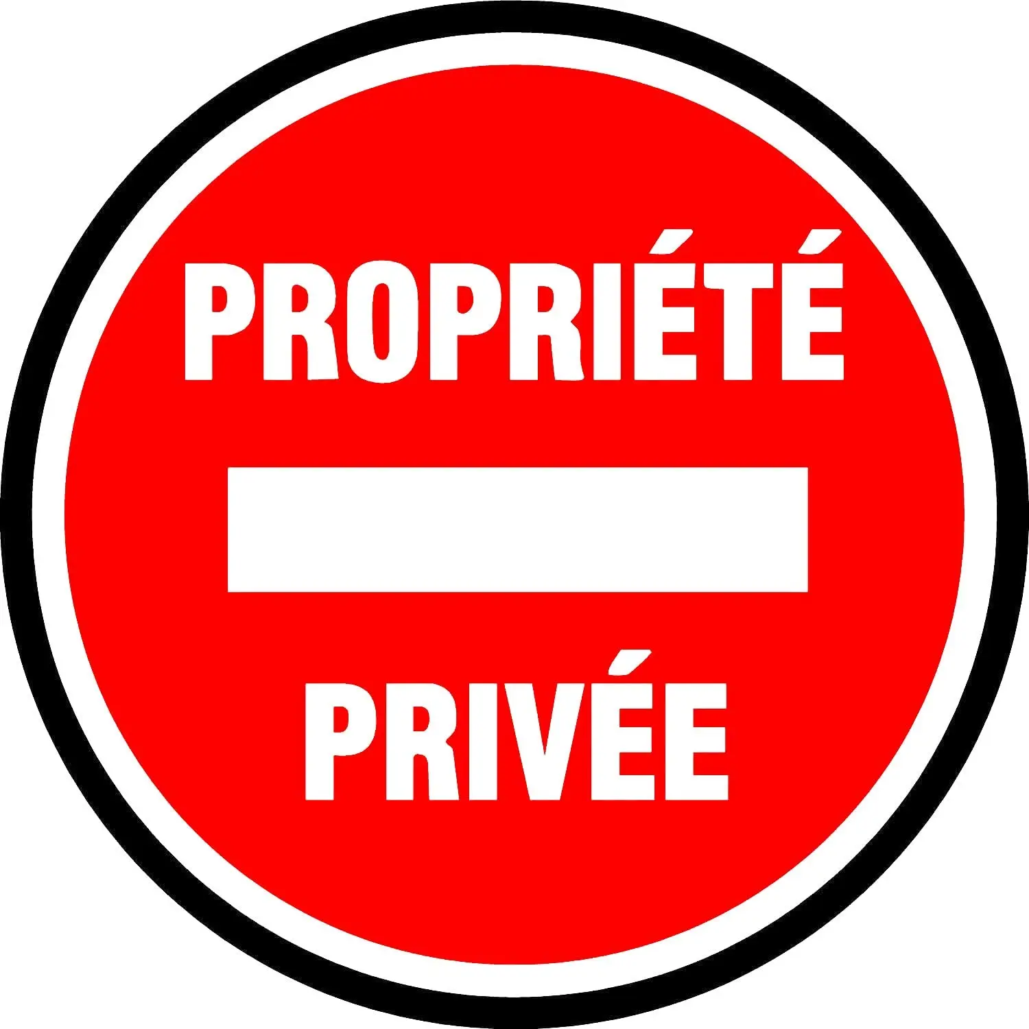 Propriete Privee Street Metal Warning Sign 12X12 Inches