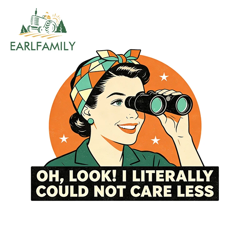 

EARLFAMILY Creative Pin Up Anime Peek Car Sticker Fine Graphics Toolbox Decal Car Styling Vinyl Material For Caravan Decor