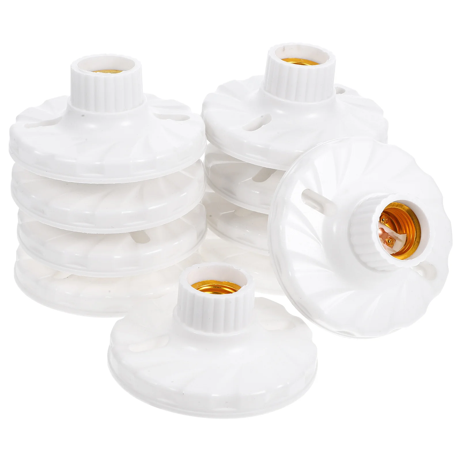 

10Pcs E27 Light Bulb Socket Fire Resistant Lamp Holder Stable Fixture Base for Hanging Lamp Table Light Repair Supply