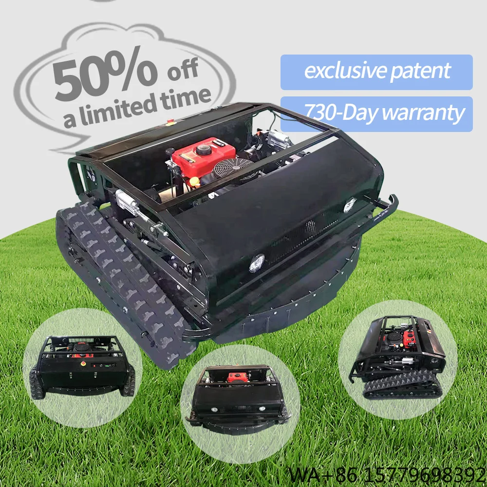 Self Propelled Lawn Mowers Remote Control Off-Road Tank Remote Control Lawn Mower Grass Cutter Machine