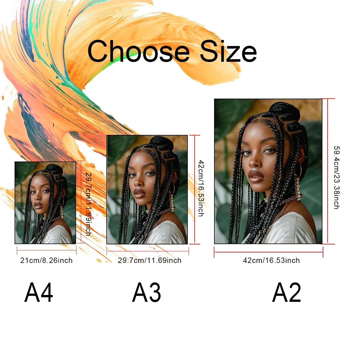 Custom photo 1pcs A4A3A2 HD printing canvas No frame - Personalized Bar/Restaurant Decorative Advertising Sign for Cafe Event De