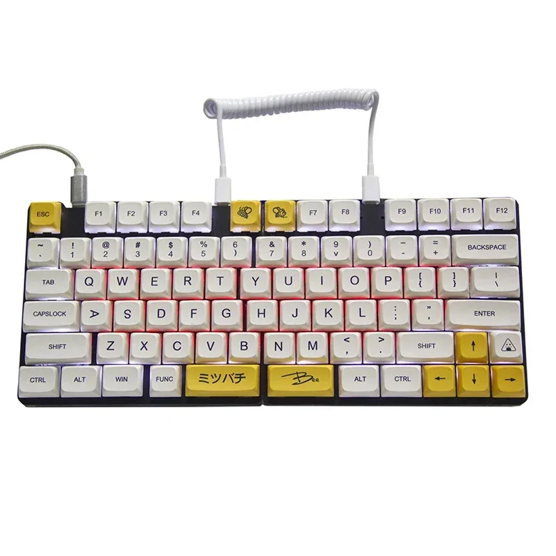 Imagem -04 - Mifuny Kit de Teclado Mecânico com Fio tipo Dividido 78 Teclas Retroiluminação Rgb Ergonomia Macro Programável Personalizado Teclado para Jogos de Escritório