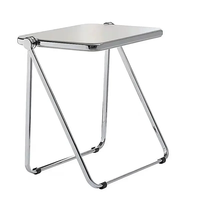 

Folding Table Transparent Table and Chair Combination Modern Minimalist Office Study Book