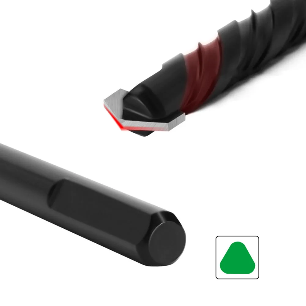 1 шт. сверло для каменной кладки, бетона, лимована, натуральный искусственный камень 6, 8, 10, 12 мм, сверление, треугольный хвостовик, сплав