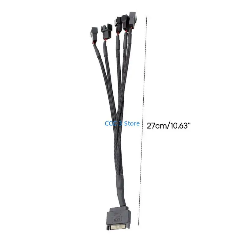 97bf 15pin إلى 5-Port 4-Pin 3Pin Cable 12V PC CASE COST