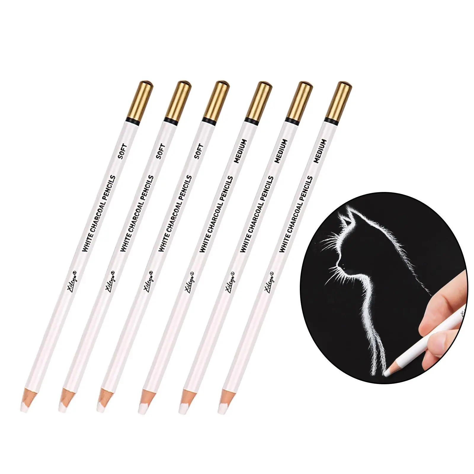 ดินสอวาดภาพระดับมืออาชีพ 4 แท่ง ขนาด 4 มม. สำหรับศิลปิน สีคลาสสิก