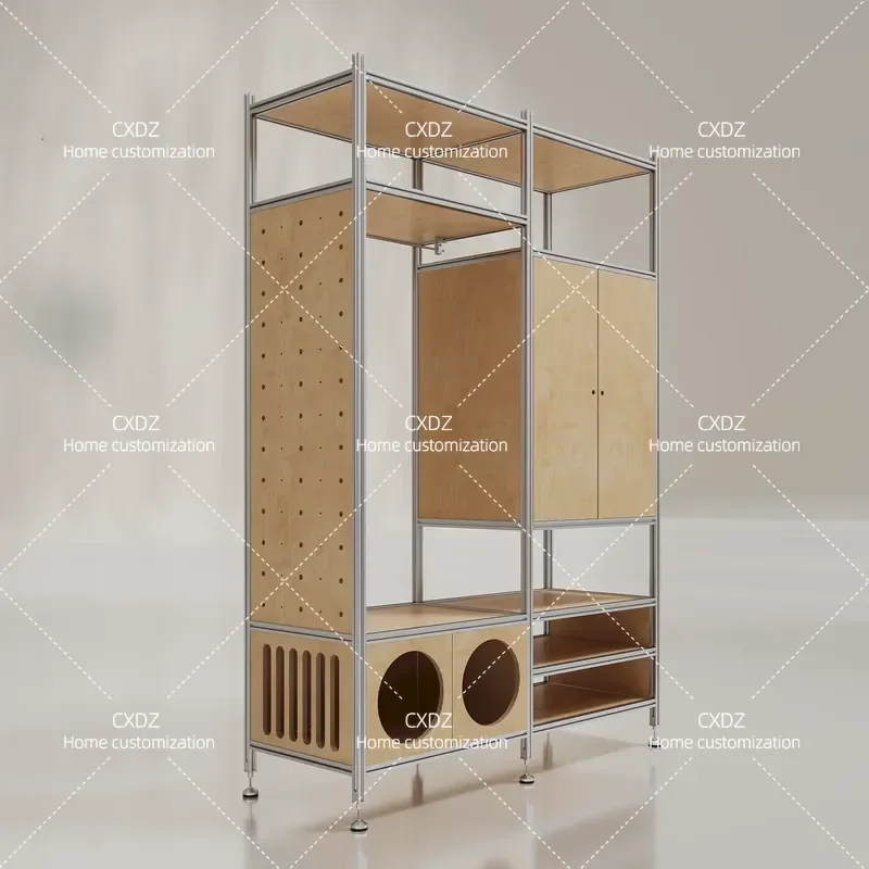 Solid wood wardrobe ocean board birch home bedroom cloakroom storage cabinet storage cabinet floor storage cabinet