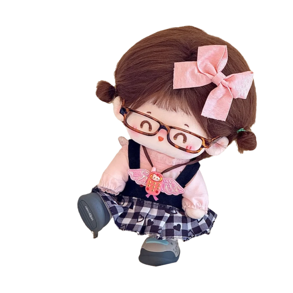 20CM Wielokolorowe Ubranka z Motywem Kreskówkowym, Materiał Bawełniany, Akcesoria, Mini Rozmiar, Teksturowana Czapka, Mini Ubranka