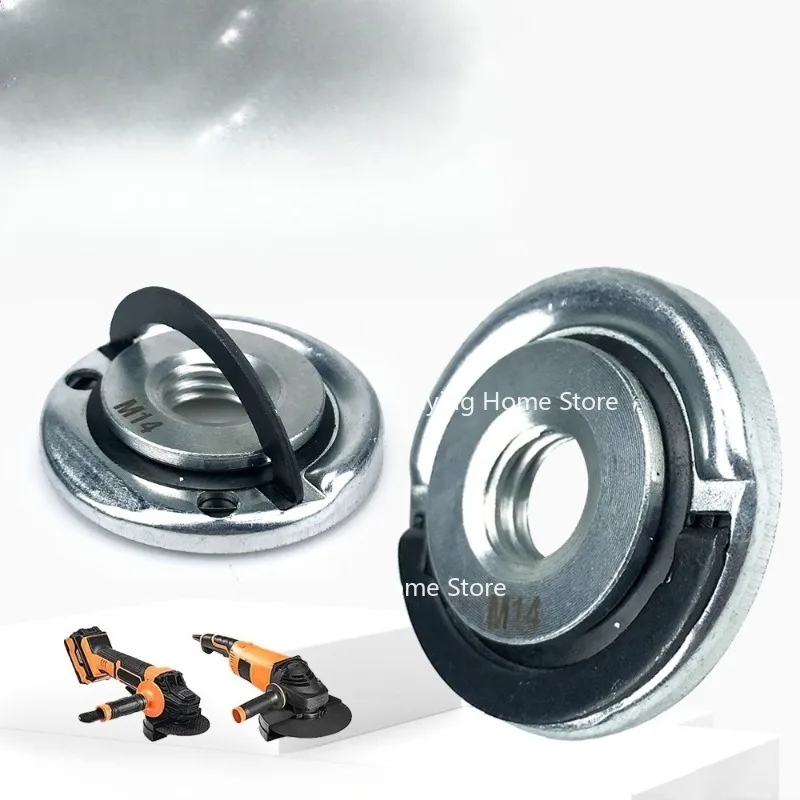 

Подходит для фиксирующей нажимной пластины M14 Угловая шлифовальная машина Самоблокирующаяся нажимная пластина 125 150 180 230 Аксессуары в наличии 14/10 мм