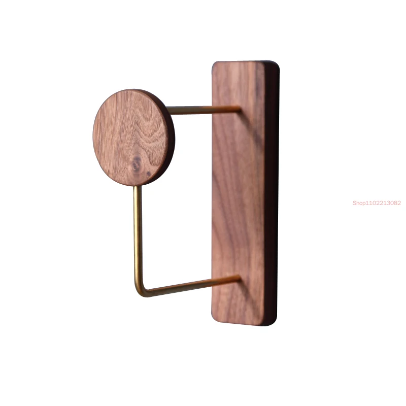 Imagem -05 - Black Walnut Hanger Wall Hanging Rack de Armazenamento Bedroom Brass Household Simples Roupas