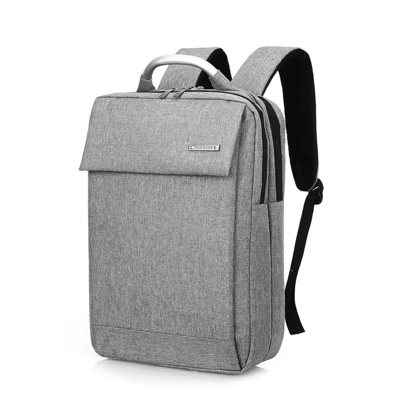 

2024 Aesthetic Leisure Outgoing Backpack Fashion Gray Computer Bag Business Minimalist 15.6-inch Academy Style Backpack