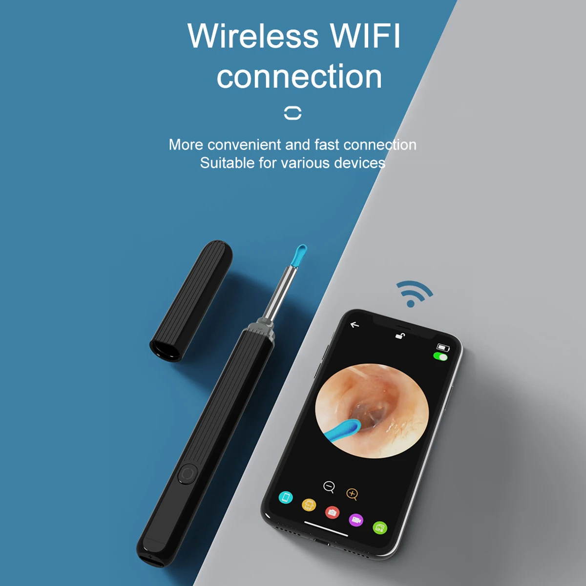 

Wireless WIFI Smart Visual Ear Cleaner Removal Otoscope Ear Wax Removal 1080P Camera Ear Endoscope Ear Tools Health Care Kit