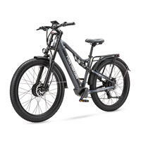 PURE UNICORN U7 Adult Electric Bicycle 1000W * 2 Dual Motors 48V 19.2Ah Battery EBike 27.5-Inch Fat Tires All-Terrain EBicycle