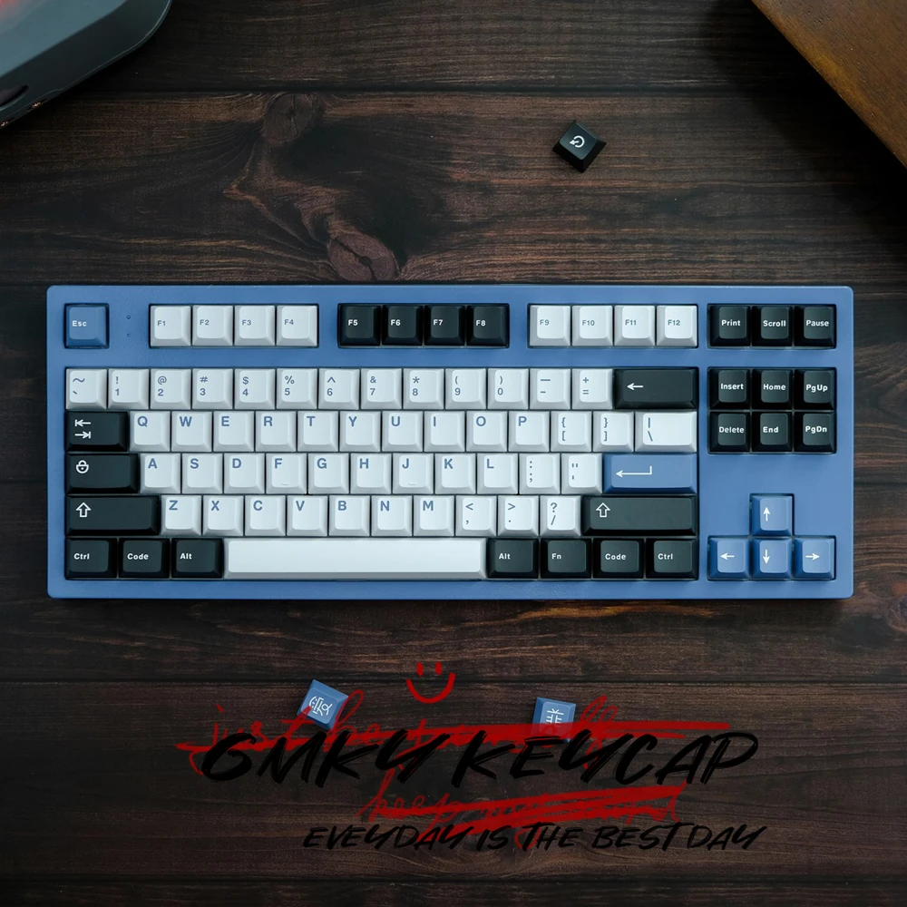 Imagem -05 - Gmky Arctic Contraste Cores Keycaps Cereja Perfil Duplo Tiro Abs Fonte Pbt Keycaps Abs Fonte para mx Interruptor Teclado Mecânico