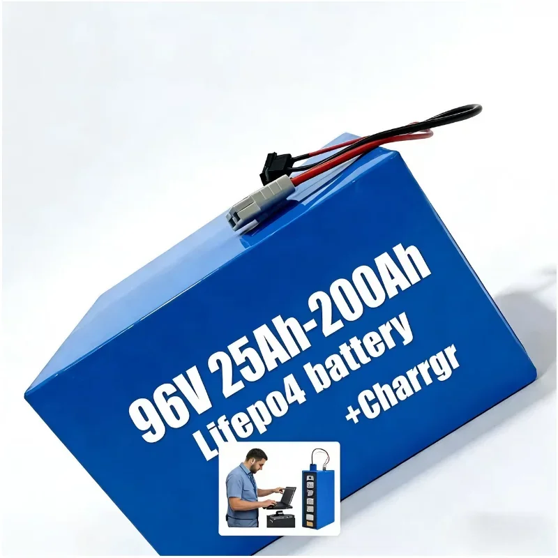 

96V LiFePO4 Battery Pack 30Ah-100Ah | Up to 5000W High Power Output | Built-in BMS Protection & Includes 10A Charger | Perfect f