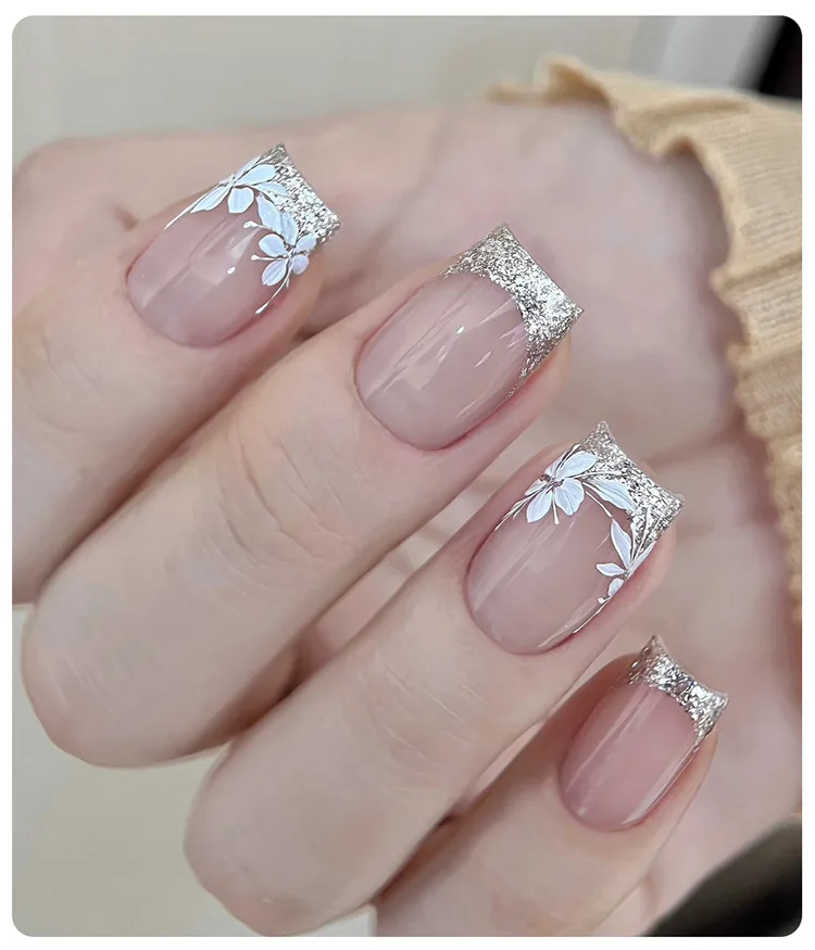 UR SUGAR Glimmer Pat Malgel Nagellack Gold Silber French Nails DIY Linien Blumen Malerei Patting Maniküre Nagelstempel – Detail 10