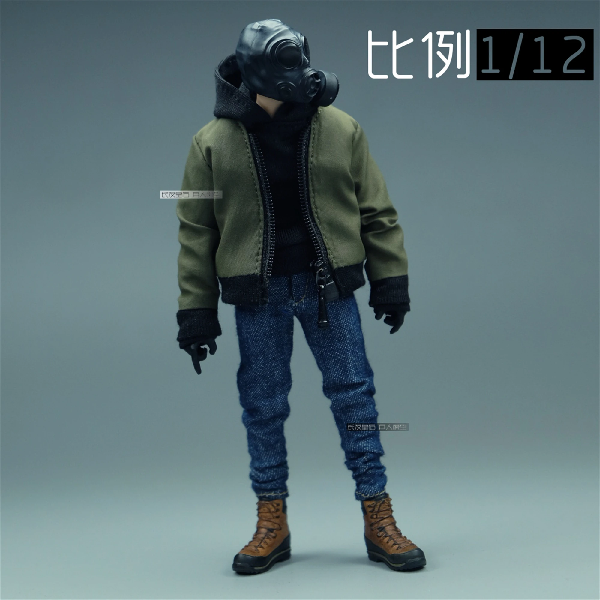 

1/12 Male Jacket Hoodie Jeans Clothing Set Model