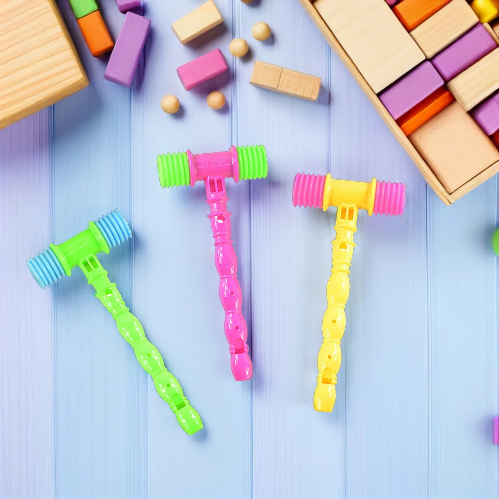 어린이를위한 8Pcs 섬세한 망치 음악 탐구 인지 발달을위한 경량 사운드 해머 어린이 장난감