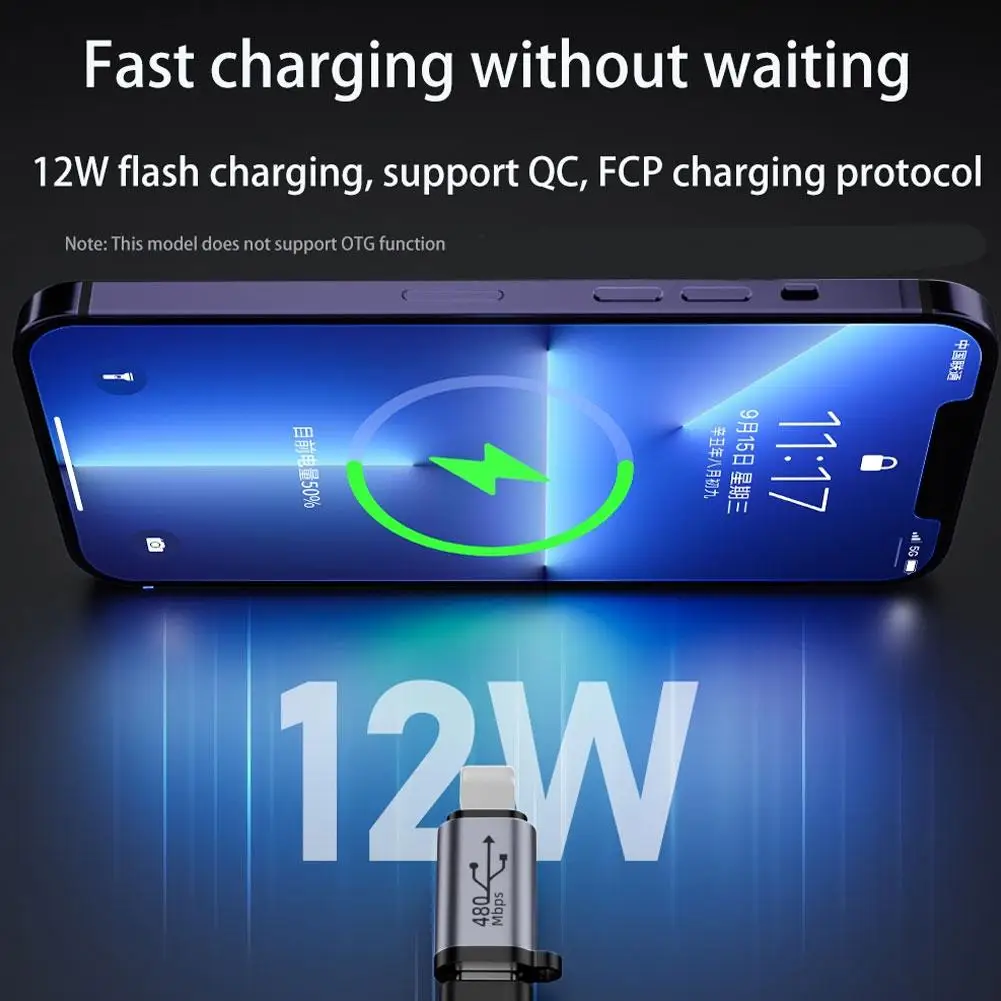 1PCS To Typec Charger Adapter For IPhone 15 Mobile Phone Charging Adapter  For Xiaomi Data Cable Accessories