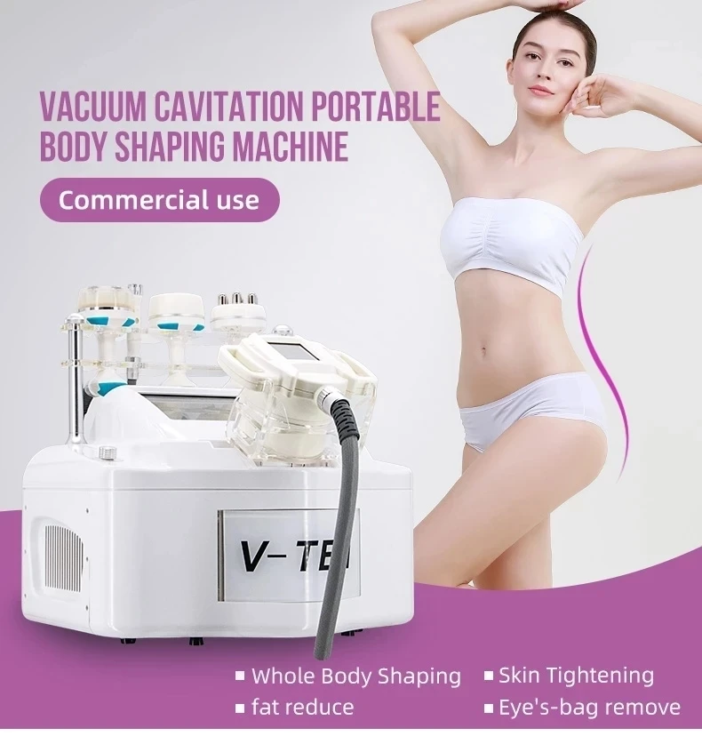 latest V9 multifunctional VELABODY SHAPE slimming cavitation fat removal vacuum roller eye care beauty machine