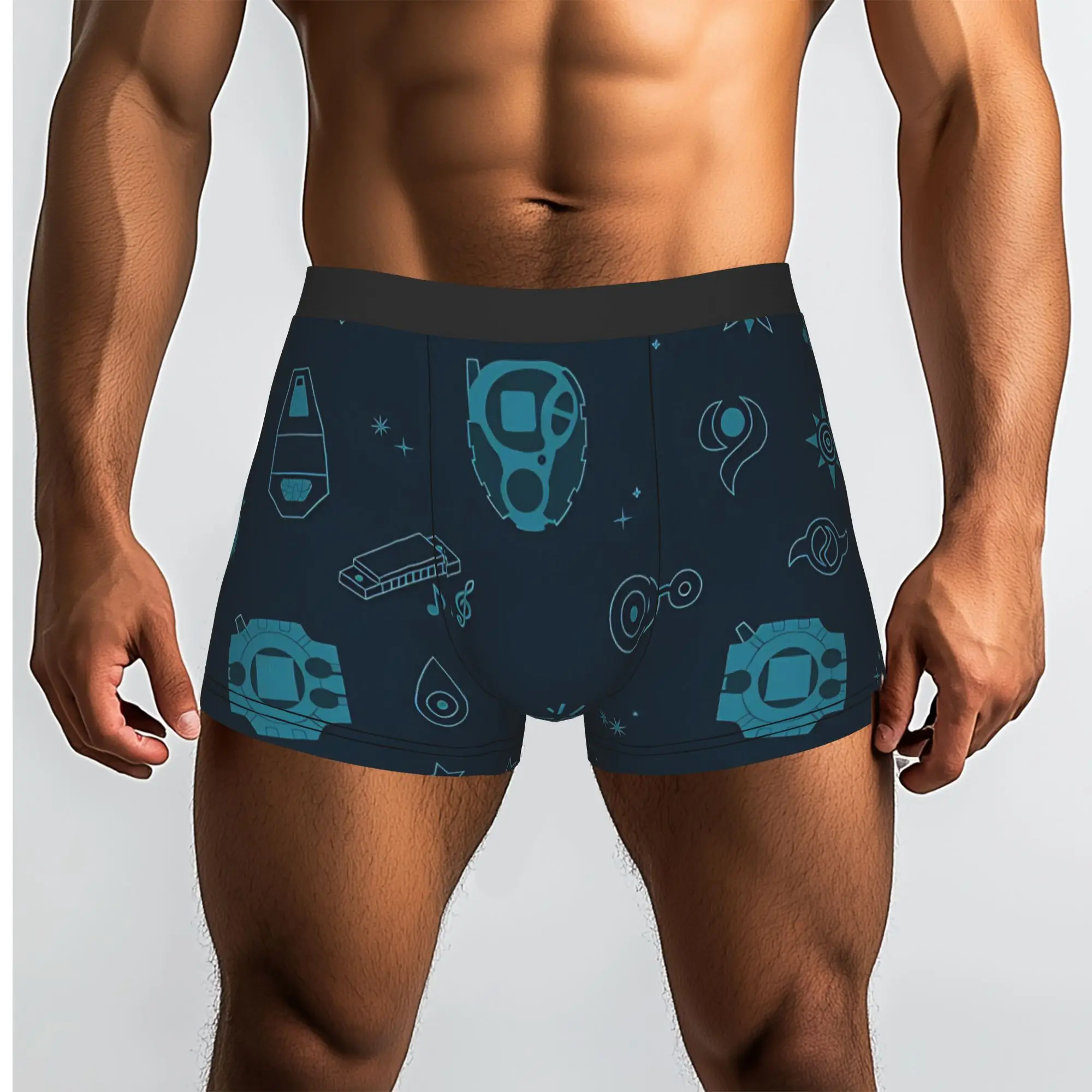 Digimon Adventures Pattern  Bandai Digimon Underpants Homme Panties Men's Underwear Print Shorts Boxer Briefs