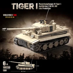 Military World War II Tiger Type-I Late Stage Tank Building Block Toy Collection Model Children For Christmas And Birthday Gifts