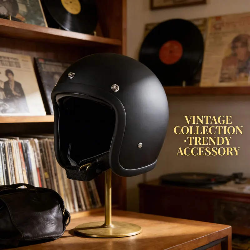 

Винтажный TT & COCASCOS стиль 3/4 шлем с открытым лицом Jet Cafe Racer 500TX мотоциклетный шлем ретро модный аксессуар Cascos