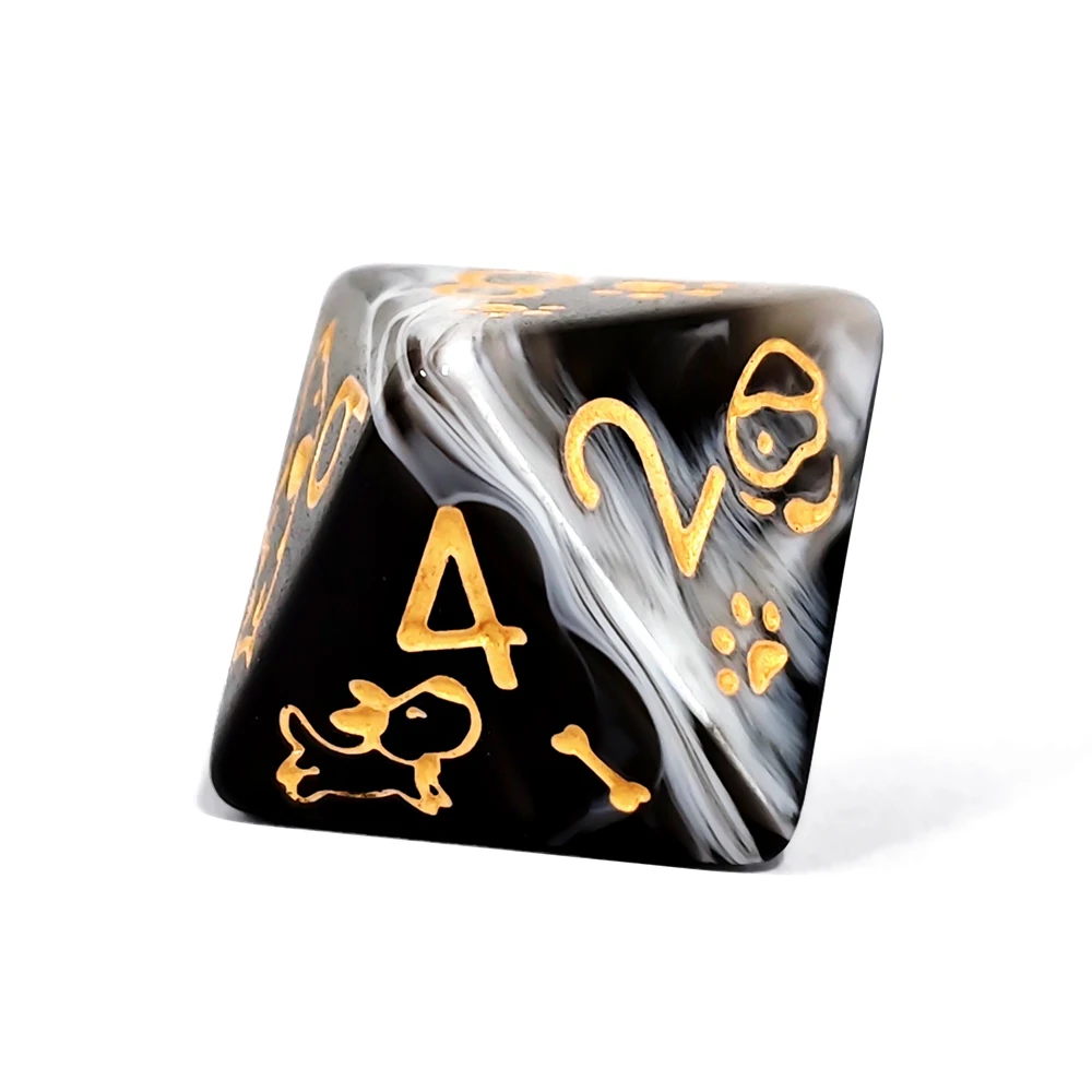 7 قطعة/المجموعة لطيف الكلب مجموعة نرد مادة الاكريليك مجموعة نرد ل الزنزانات والتنينات مجلس ألعاب DND RPG TRPG ألعاب مجموعة نرد اللعب #5