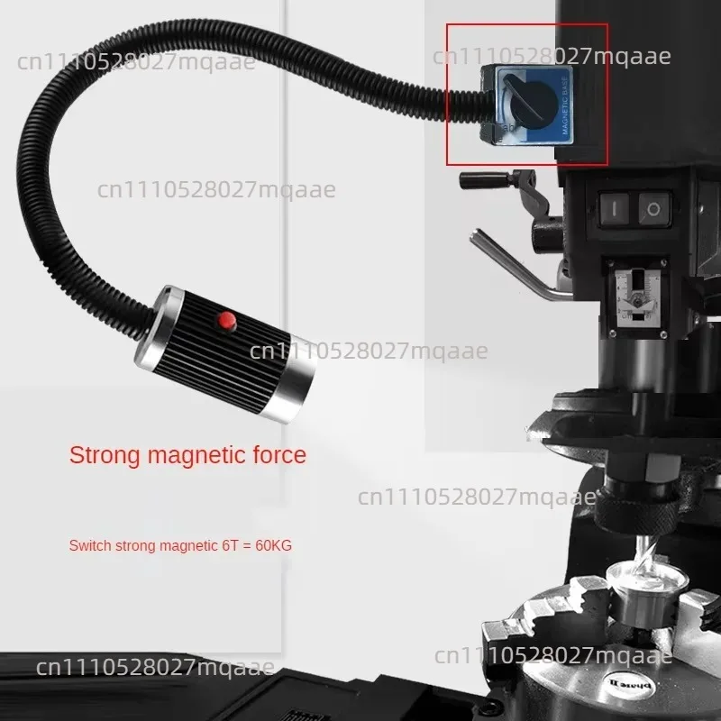 9W LED Magnetic Work Light with Strong Magnetic Base 360° Flexible Shop Light for CNC Lathe Sewing Machine 24-36V/110V-220V