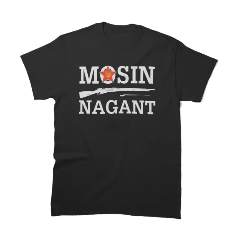 WWII Soviet Red Army Mosin–Nagant Military Rifle T-Shirt 100% Cotton O-Neck Summer Short Sleeve Casual Mens T-shirt Size S-3XL