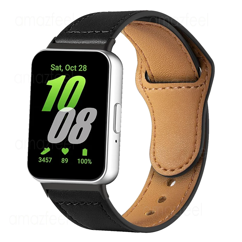 Leather Belt for Samsung Galaxy Fit 3 Smart Watch Accessories Strap for samsung galaxy fit 3 Wristband for Galaxy Fit 3 Bracelet