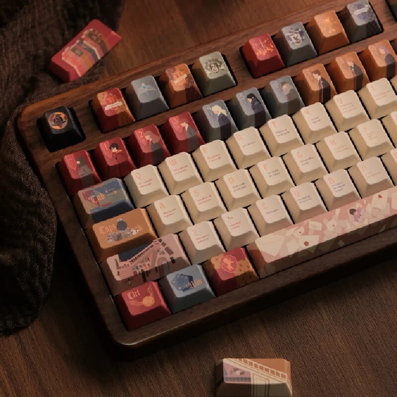 Owl'S Letter Keycap 140 Key Cherry Profile/Moa/Soa Height Pbt Material Sublimation Theme Mechanical Keyboard Accessories Anime