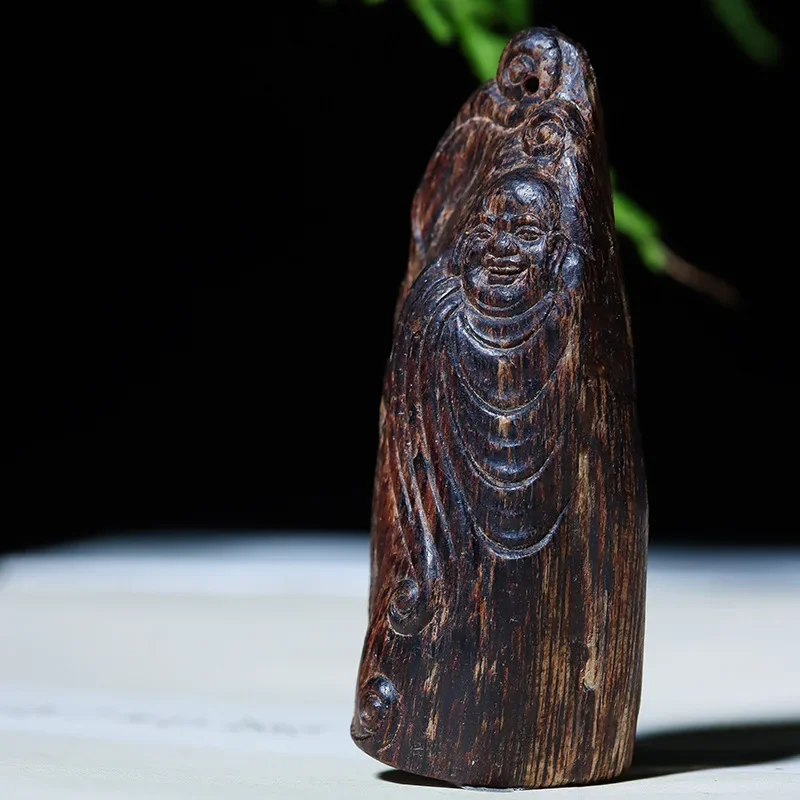 Mão esculpida Agarwood pingente para homens e mulheres, colar da marca Kyara, materiais antigos submersos, Vietnã, Nha Trang