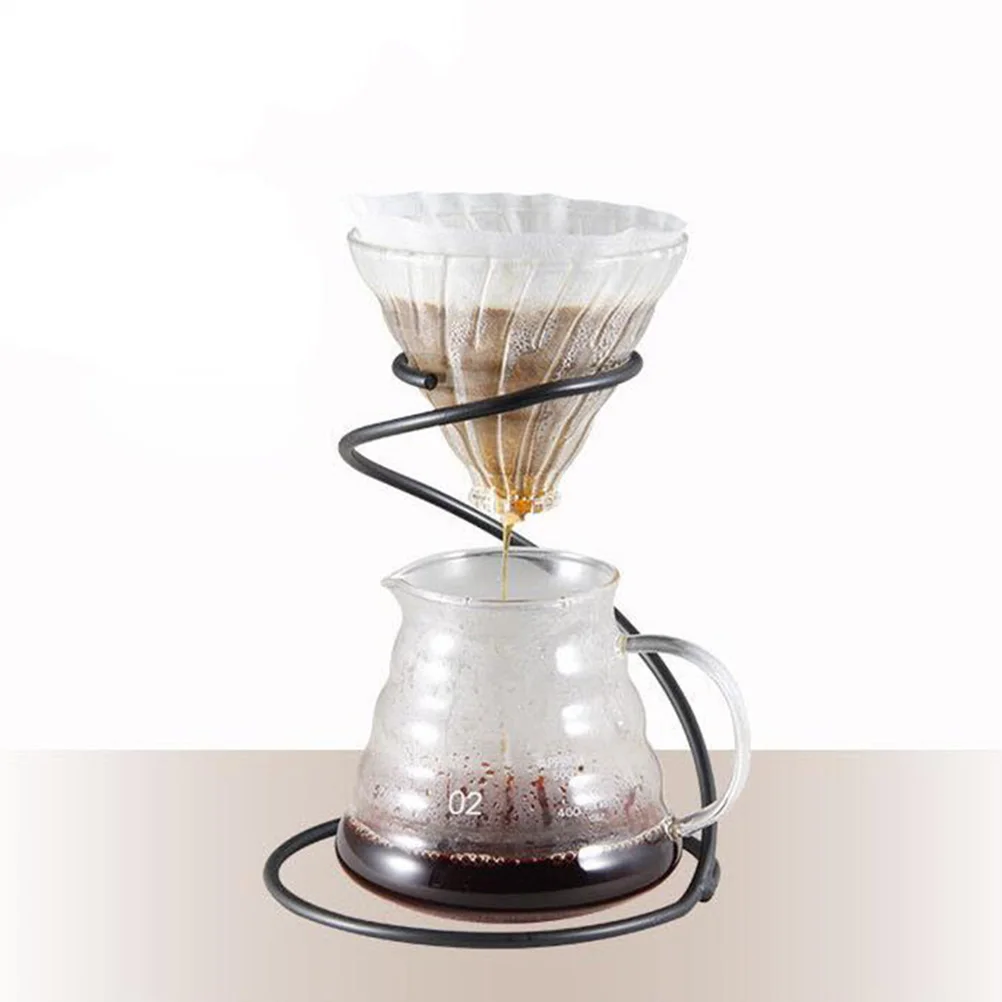 

S-Shaped Iron Coffee Dripper Stand Filter Cup Holder for Smooth Brewing At Home Black Coffee Accessory