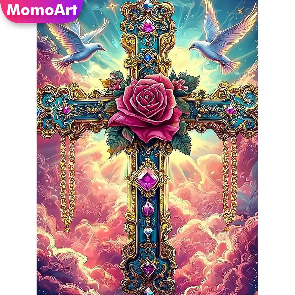 

Momoart Cat Алмазная картина Животное Красочная Алмазная мозаика Картина Стразы Луна Настенный декор