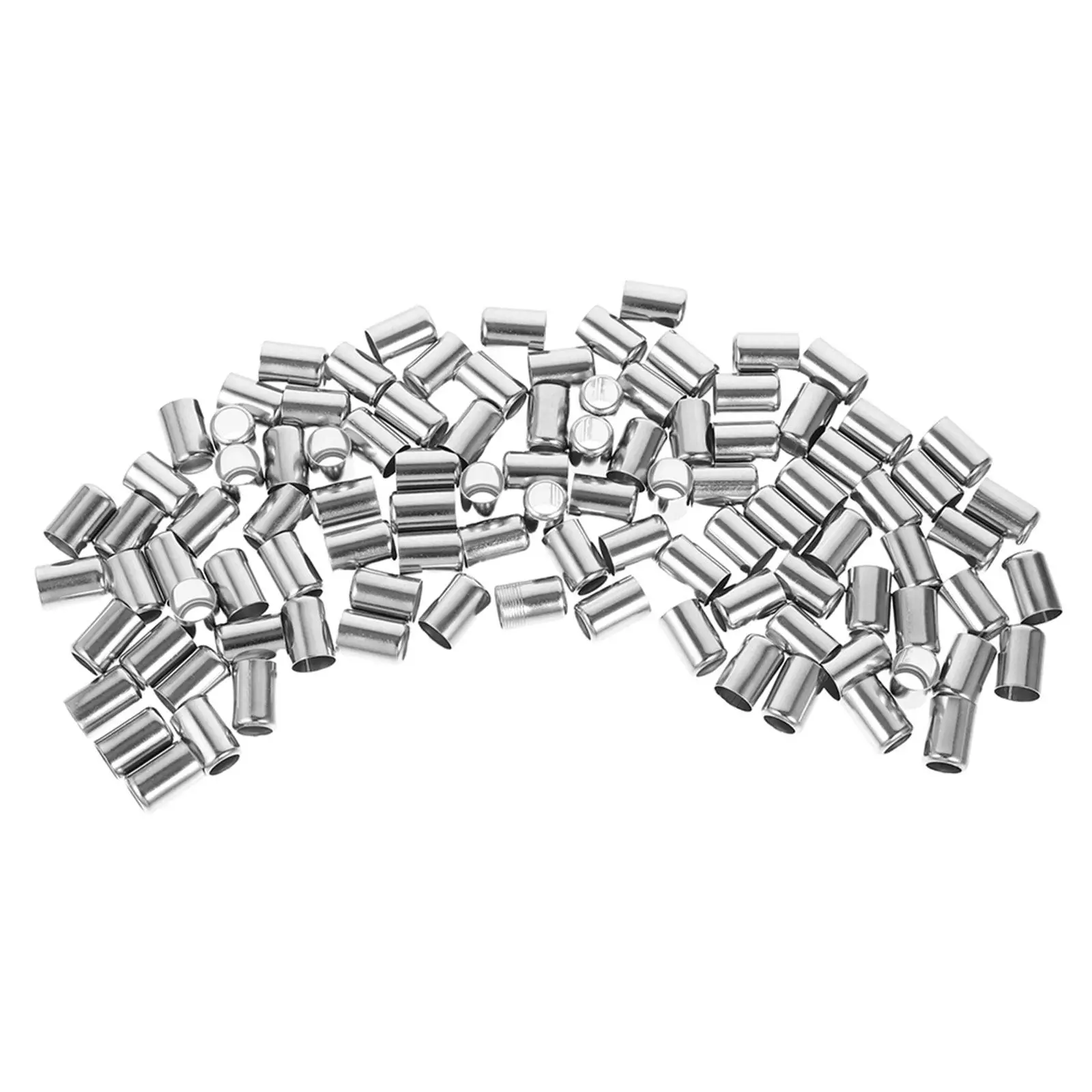 

200pcs Hydraulic Crimp Ferrules 13Mm Stainless Steel Hose Sleeves For Air Acetylene Torch Barrier Tube Repair High-Pressure