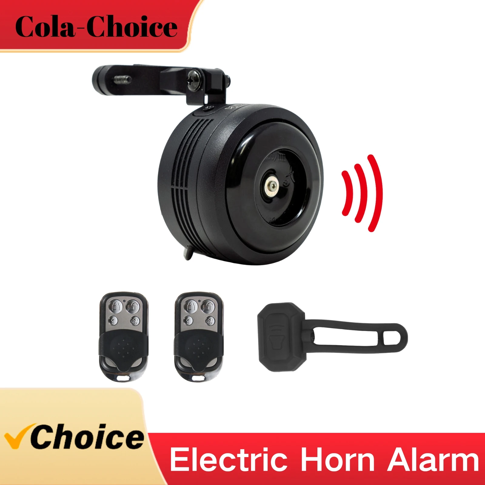 

Bicycle Electric Bicycle Scooter Electric Horn Alarm Electric Super Loud Horn, Remote Control Operation Anti theft Alarm