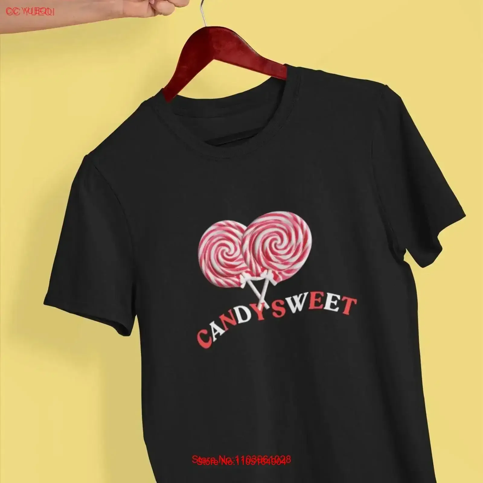 كاندي سويت تي شيرت ممتع ملون للقمصان الصيفية، قمة كاجوال عتيقة مغسولة، ملابس الشارع قابلة للتنفس