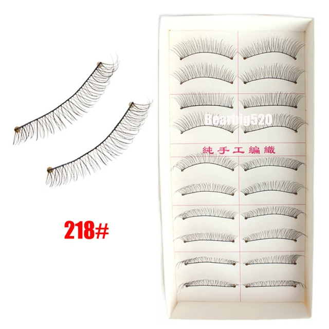 Nowy 10 par długich grubych miękkich Handmade fałszywe rzęs Lash makijaż przedłużanie 218 #