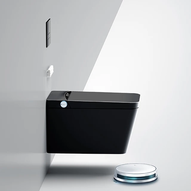 Home Ceramic Bidet Smart Toilet-Remote Control Heated Seat Automatic Flush Sterilization P-trap Included