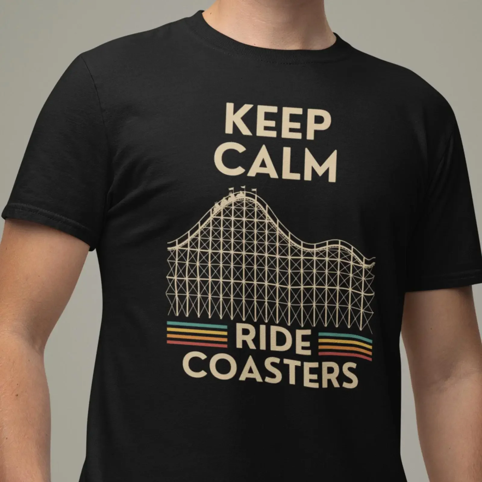 Roller Coaster T Shirt Amusement Park Thrill Seeker vintage Washed fashion streetwear designer clothes Top For Everyday Wear
