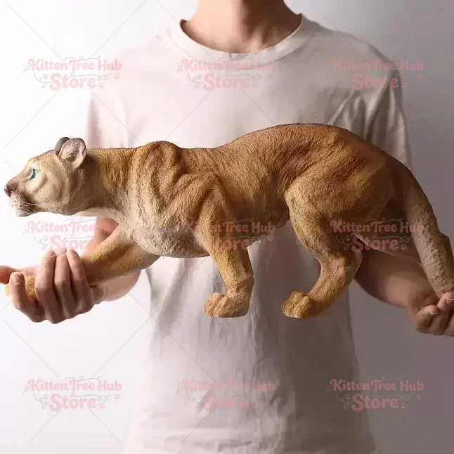 Large size model mountain lion ornament figurine