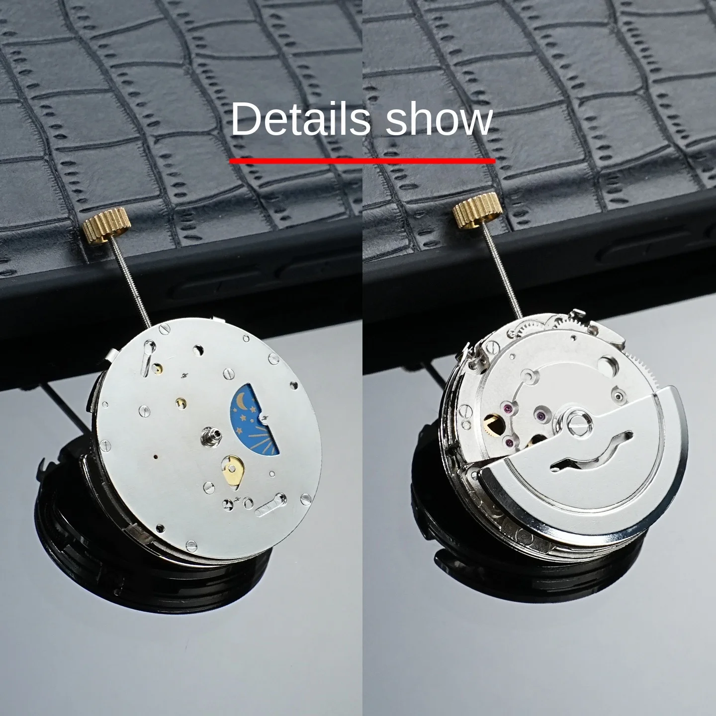 ملحقات حركة الساعة لحركة 8205 الميكانيكية المحلية متعددة الإبر حركة ستة دبابيس 3 6 9 بدون حركة التقويم