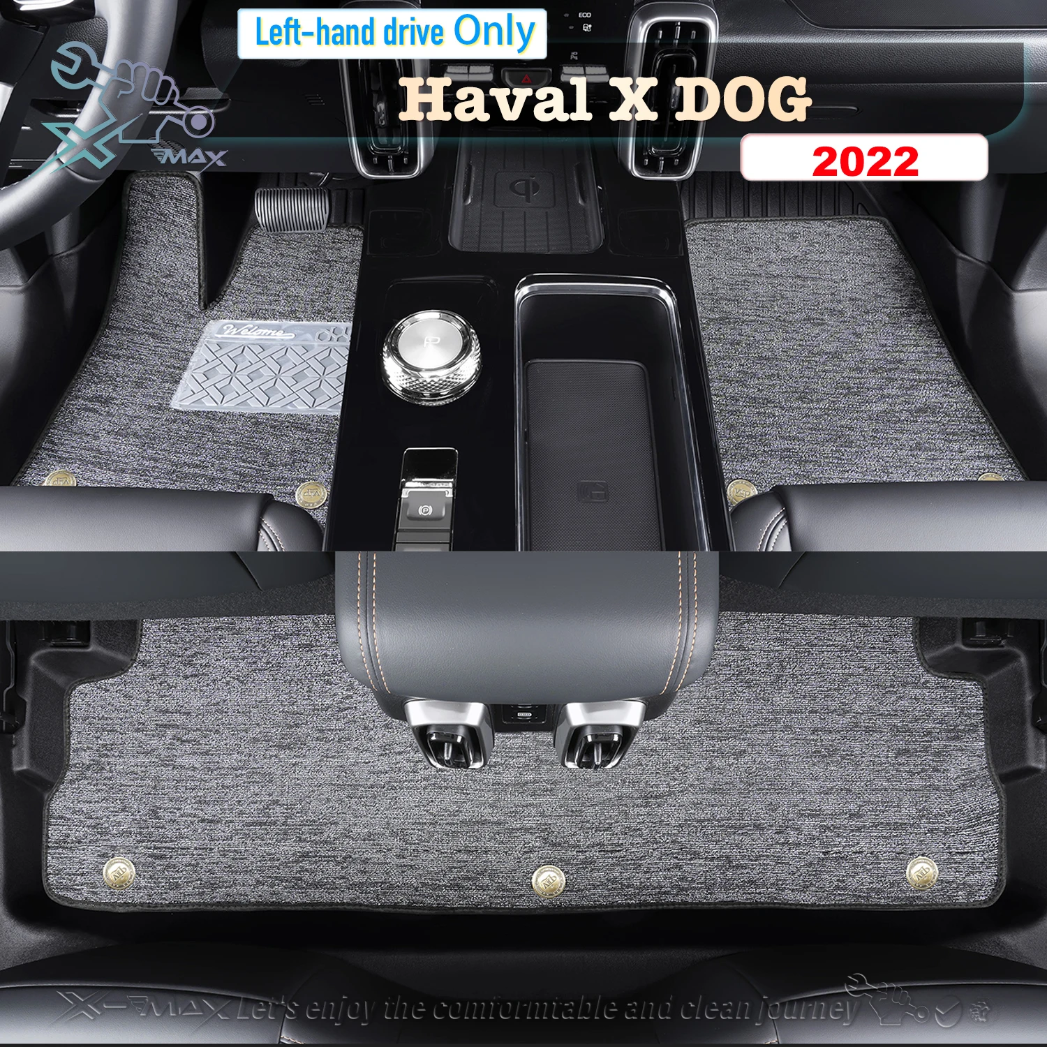 Left-hand Drive Car Floor Mat For Haval X DOG 2022 Full Surround Foot Mat Automotive Floor Mat Floor Liner Water-proof Mat