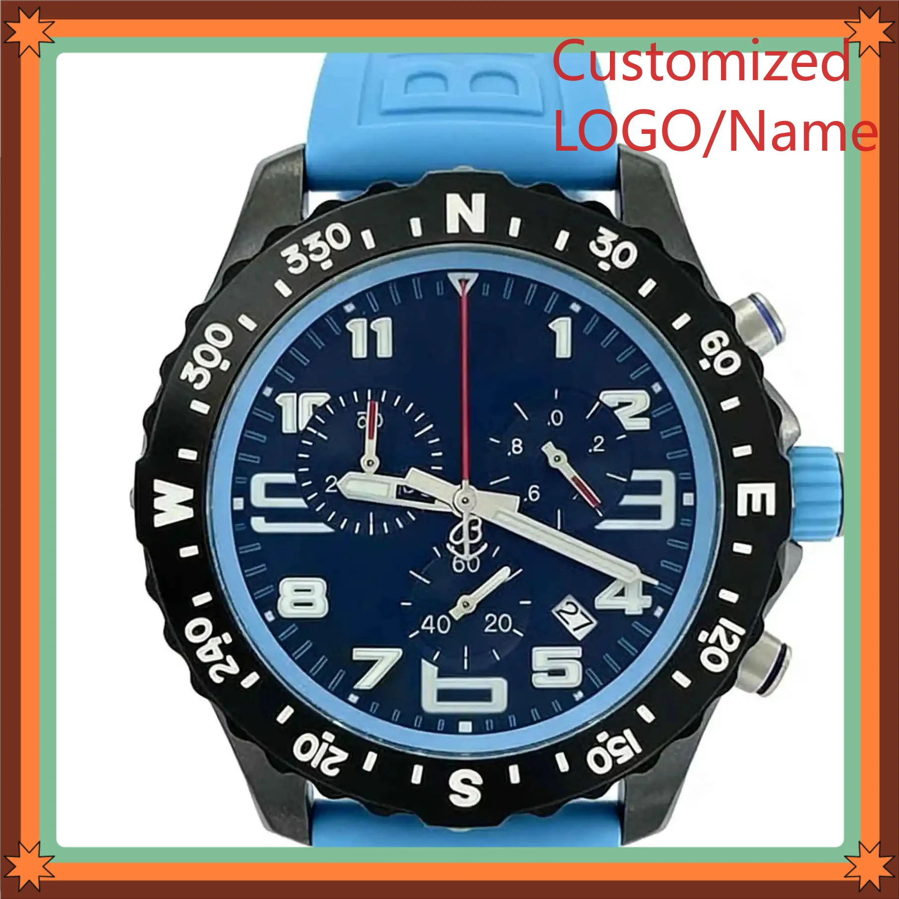 A989 Store 45mm Men's Quartz Movement 904l Stainless Steel Customized Watches