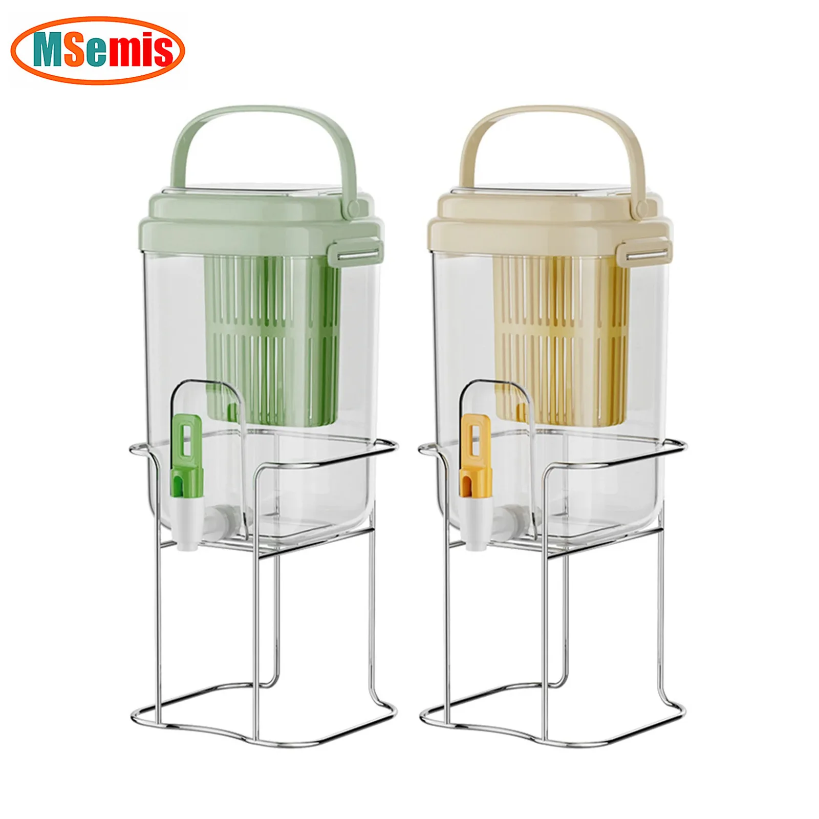 

Home Plastic Cold Water Kettle with Tea Filter And Faucet Refrigerator Juice Lemonade Water Beverage Dispenser