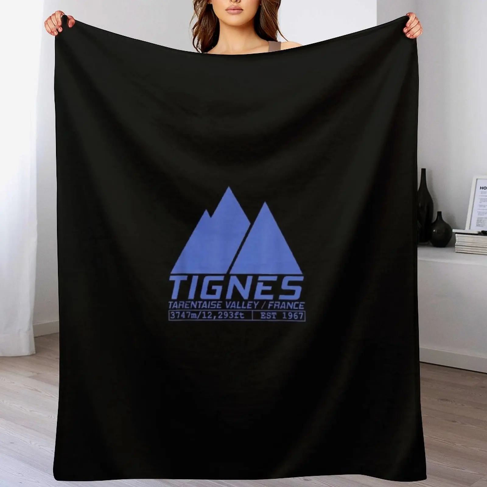 Tignes Espace Killy France Skiing French Ski Resort Throw Blanket Sleeping Bag Luxury Thicken Blankets