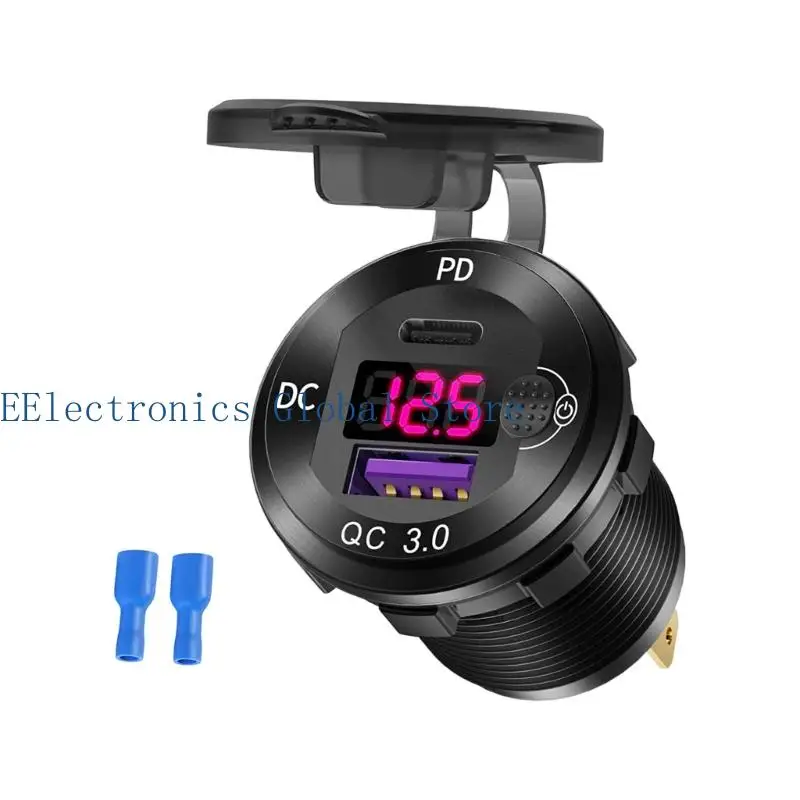 462B 12V-24V Charging Module for Car Interior and Motorcycle Mount Area