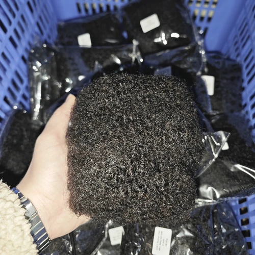 Imagen 2 del producto 1 unidad/30g de cabello sin trama brasileño Afro rizado cabello humano a granel Remy a granel para extensiones de trenzado Natural Hai para trenzas Locs